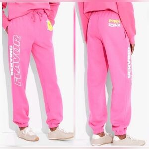 NWOT Poppi Pink Graphic Joggers Size M